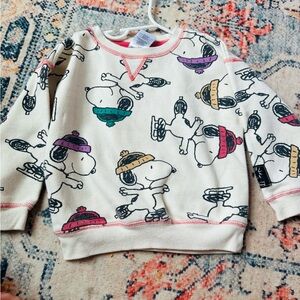 Snoopy Patterned Kids Sweatshirt